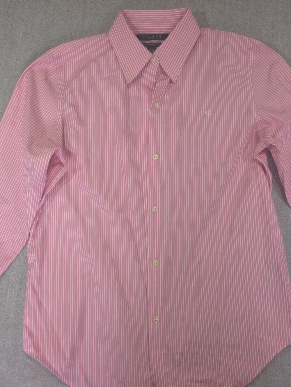 Lauren Ralph Lauren pink striped button-front shirt size XS
